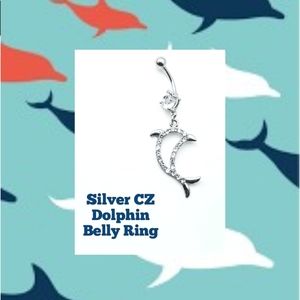 5/$10 | Crystal CZ Dolphin Belly Ring